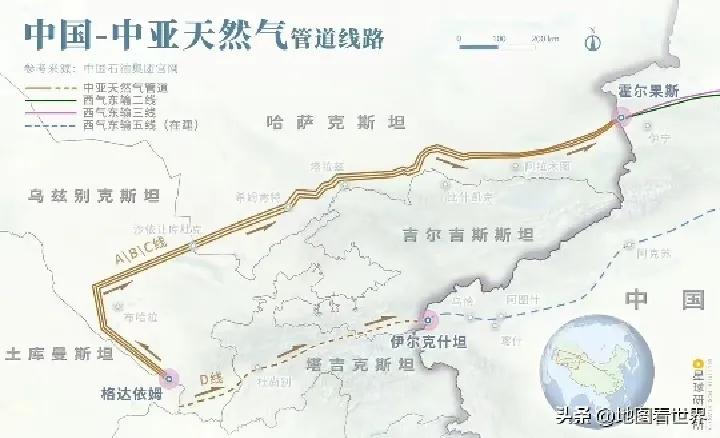 中亚五国地图中文高清版（中亚五国详细介绍）